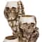 12" Triple Skulls Halloween Tea Light Candle Holder